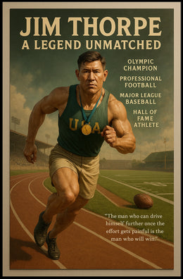 Jim Thorpe Unmatched Legend Poster