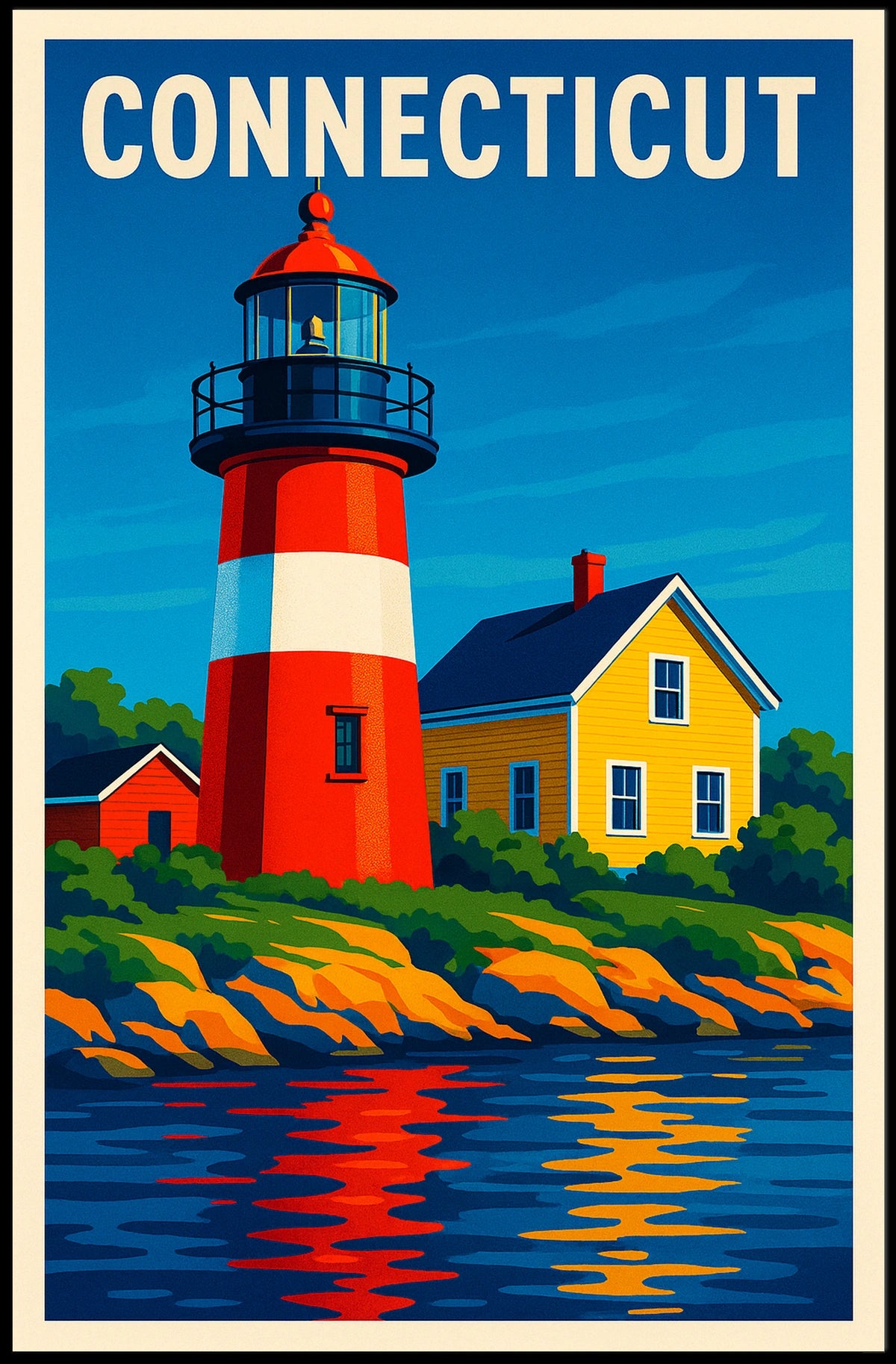 Connecticut Lighthouse Poster