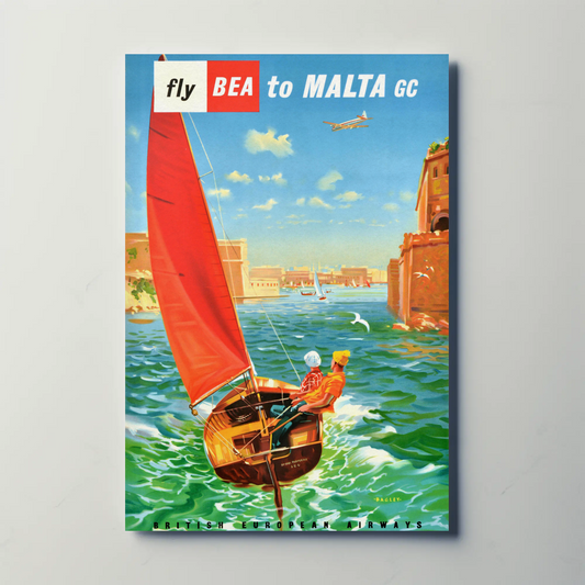 Malta Vintage Travel Poster
