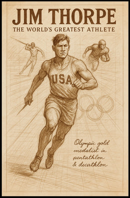 Jim Thorpe Legendary Athlete Poster