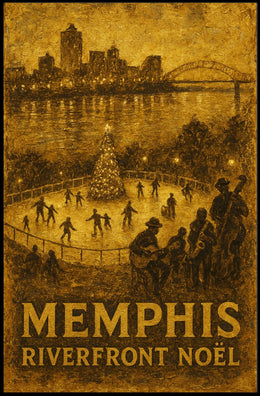 Memphis Riverfront Noël Poster