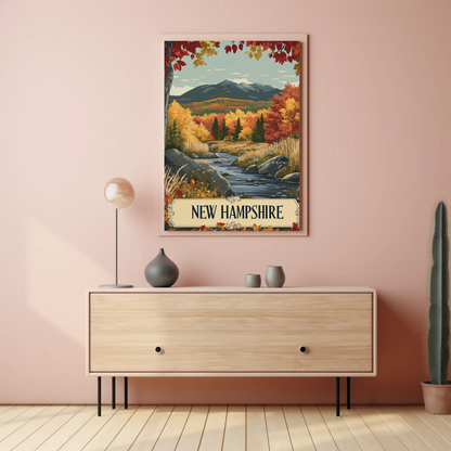 New Hampshire Vintage Poster