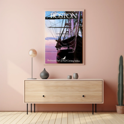 Boston Vintage Poster - Piedmont Airlines