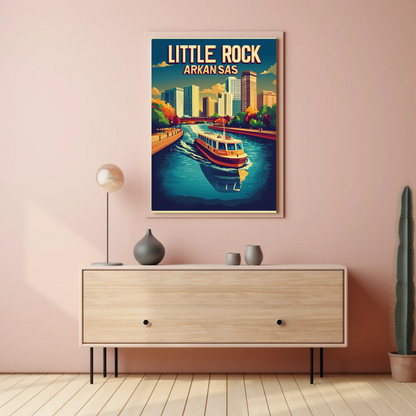 Little Rock Arkansas Vintage Poster