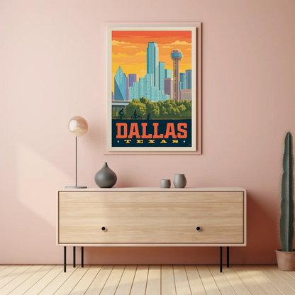 Dallas Texas Vintage Poster