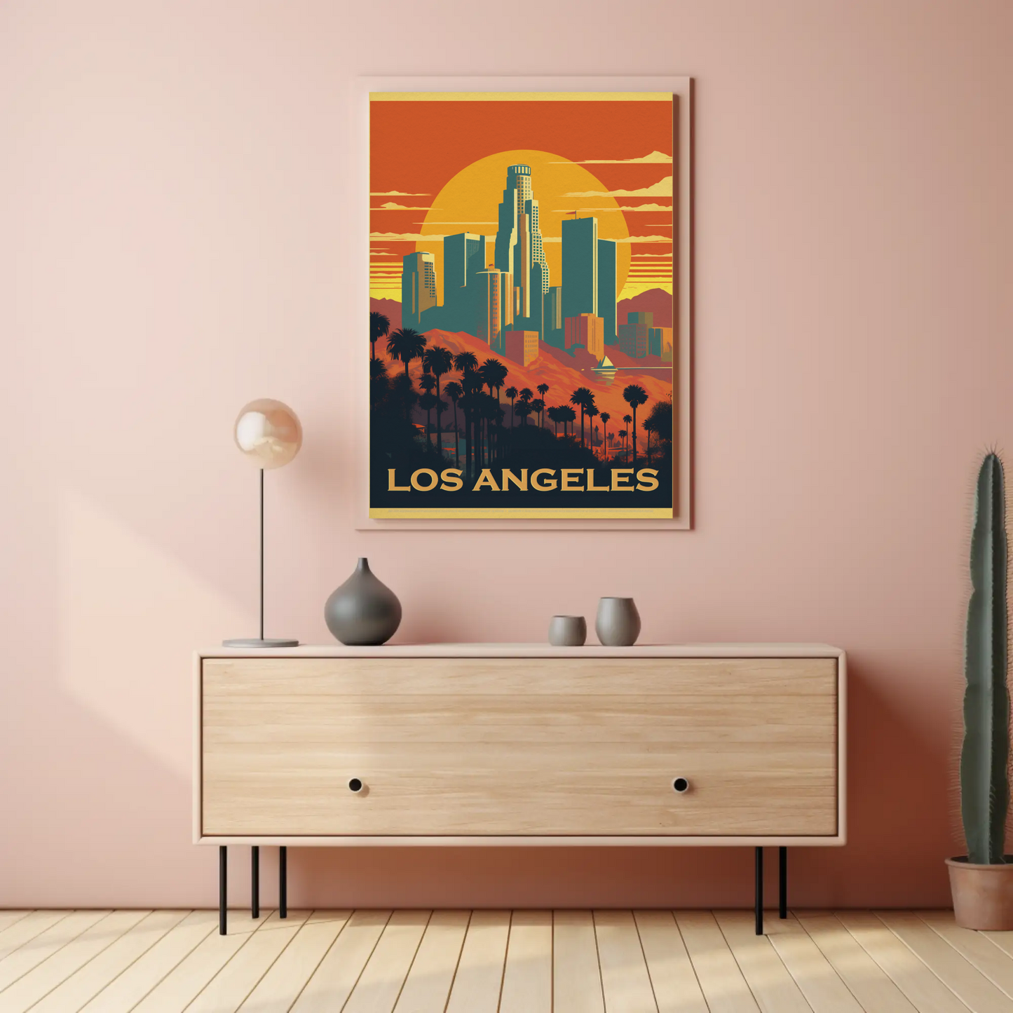 Los Angeles Vintage Travel Poster