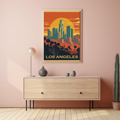 Los Angeles Vintage Travel Poster