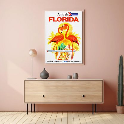 Amtrak Florida Vintage Poster