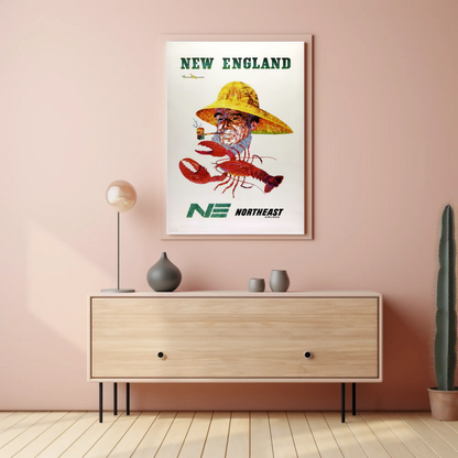 New England Vintage Poster - Northeast Airlines