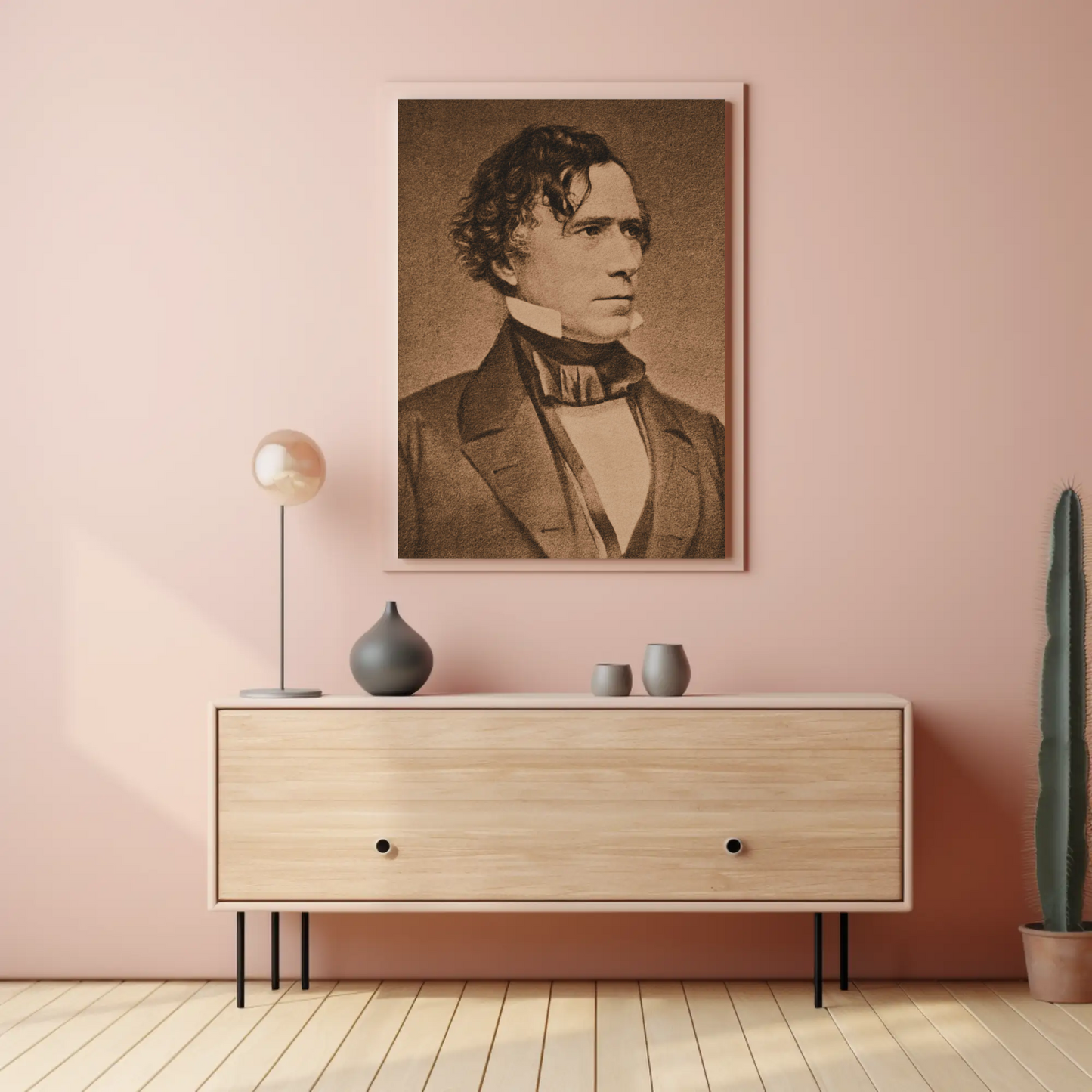 Franklin Pierce 14th President Sepia Photo