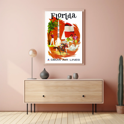 Florida Air Lines Travel Poster