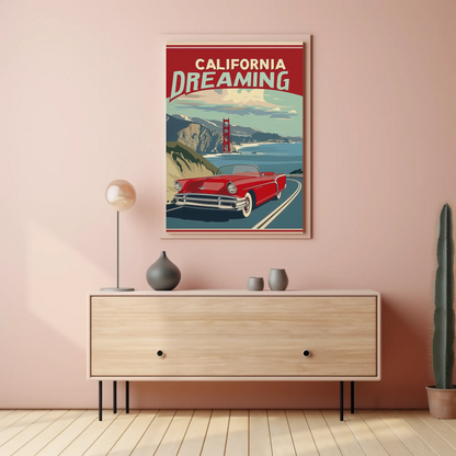 California Vintage Poster - Dreaming by the Coast