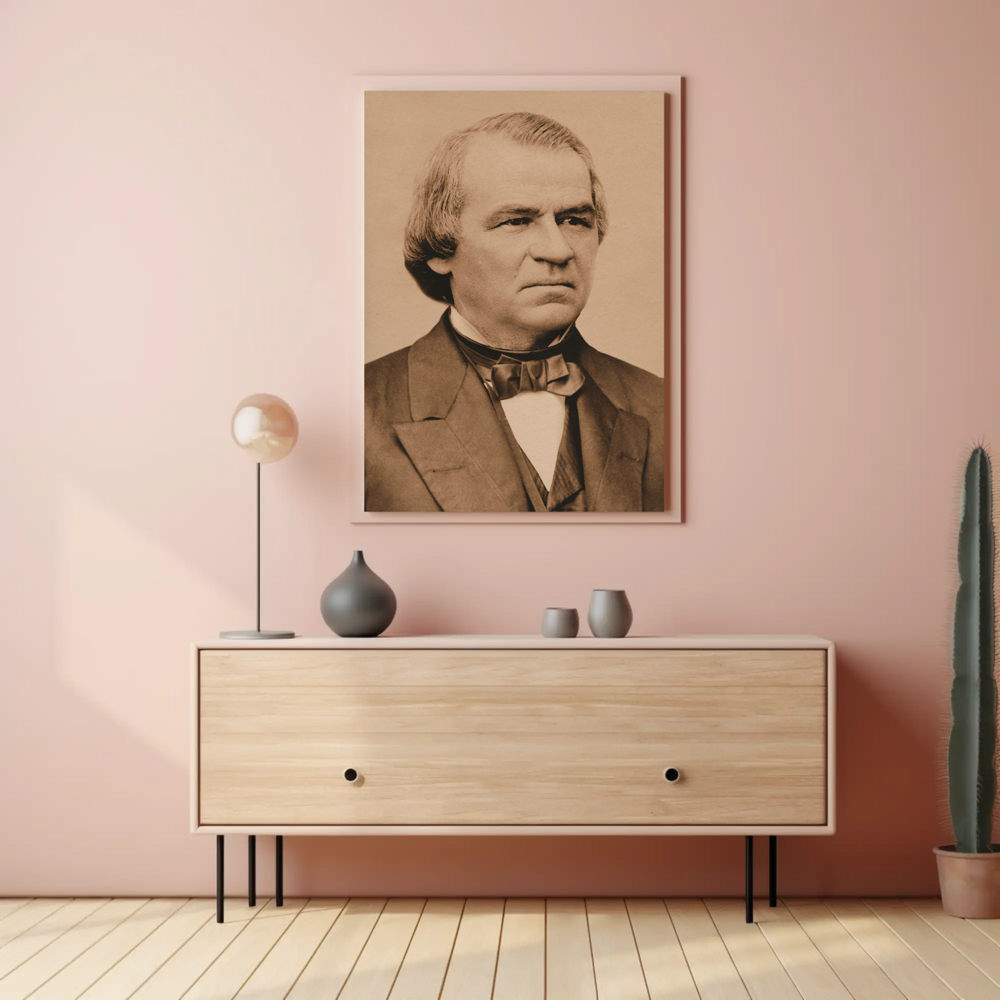 Andrew Johnson 17th President Sepia Photo