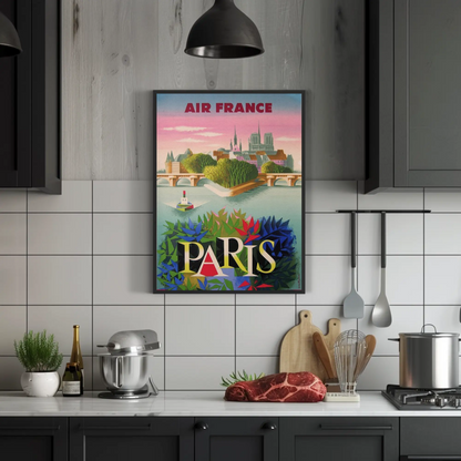 Air France Paris - Vintage Travel Poster