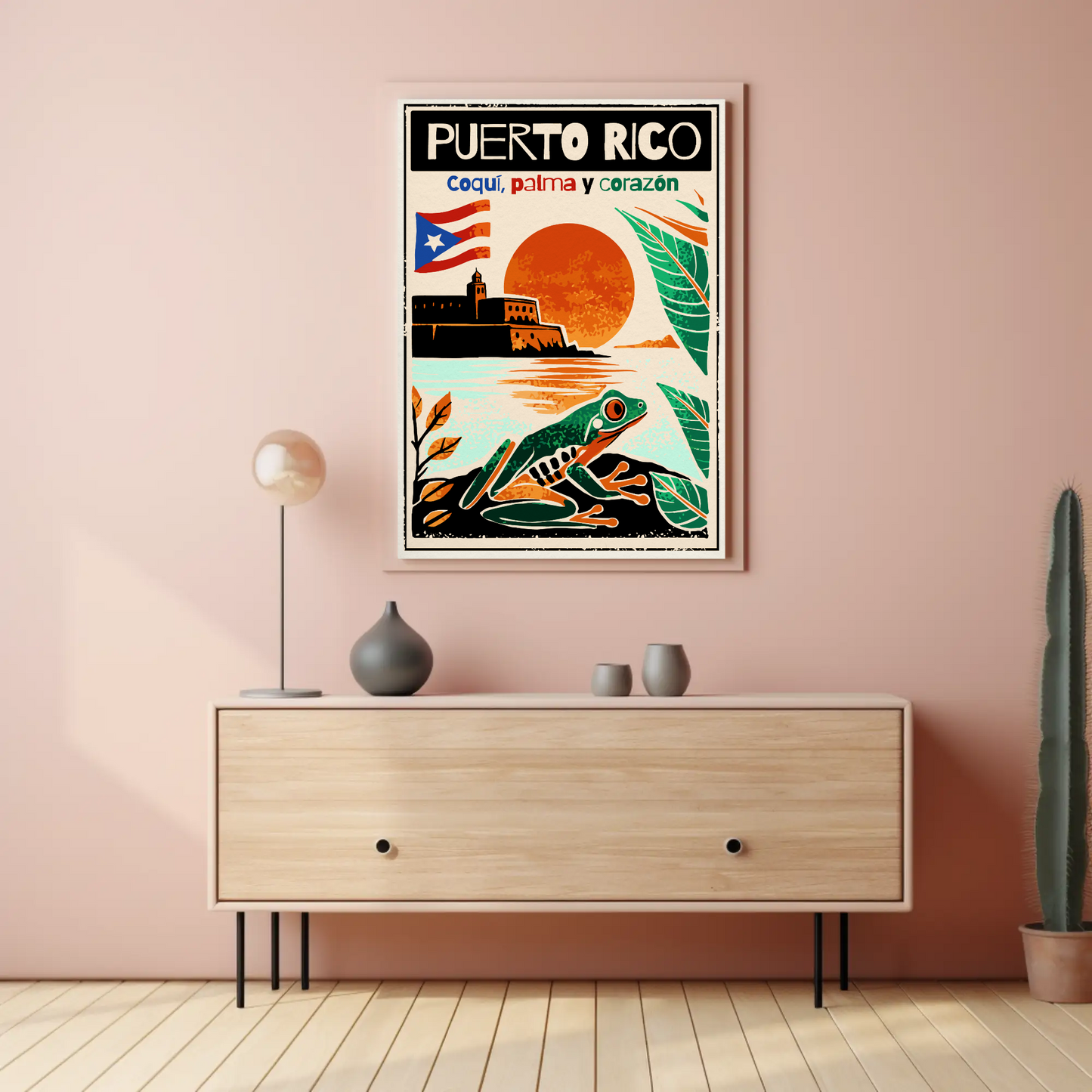 Vintage Poster Puerto Rico Coqui