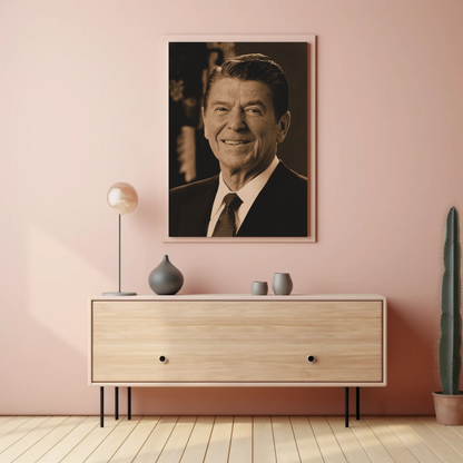 Ronald Reagan 40th President Sepia Photo