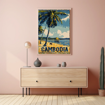 Cambodia Vintage Poster