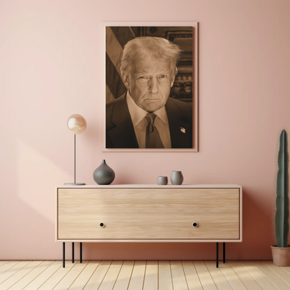 Donald Trump 47th President Sepia Photo