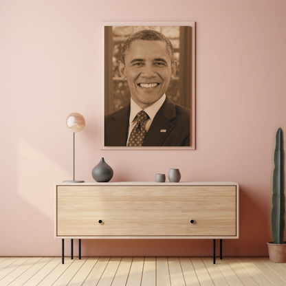 Barack Obama 44th President Sepia Photo
