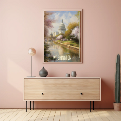 Washington DC United States Vintage Poster