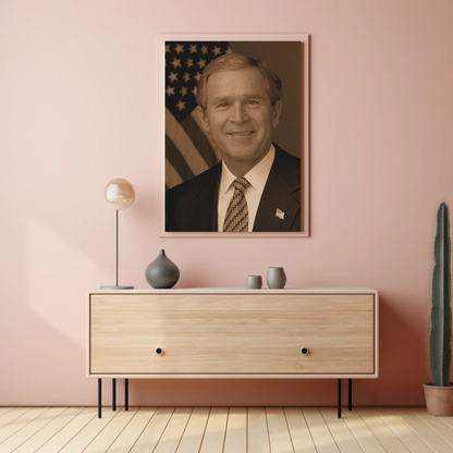 George W. Bush 43rd President Sepia Photo