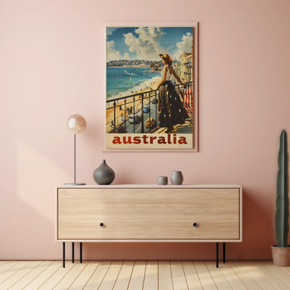 Vintage Travel Poster - Australia Balcony View