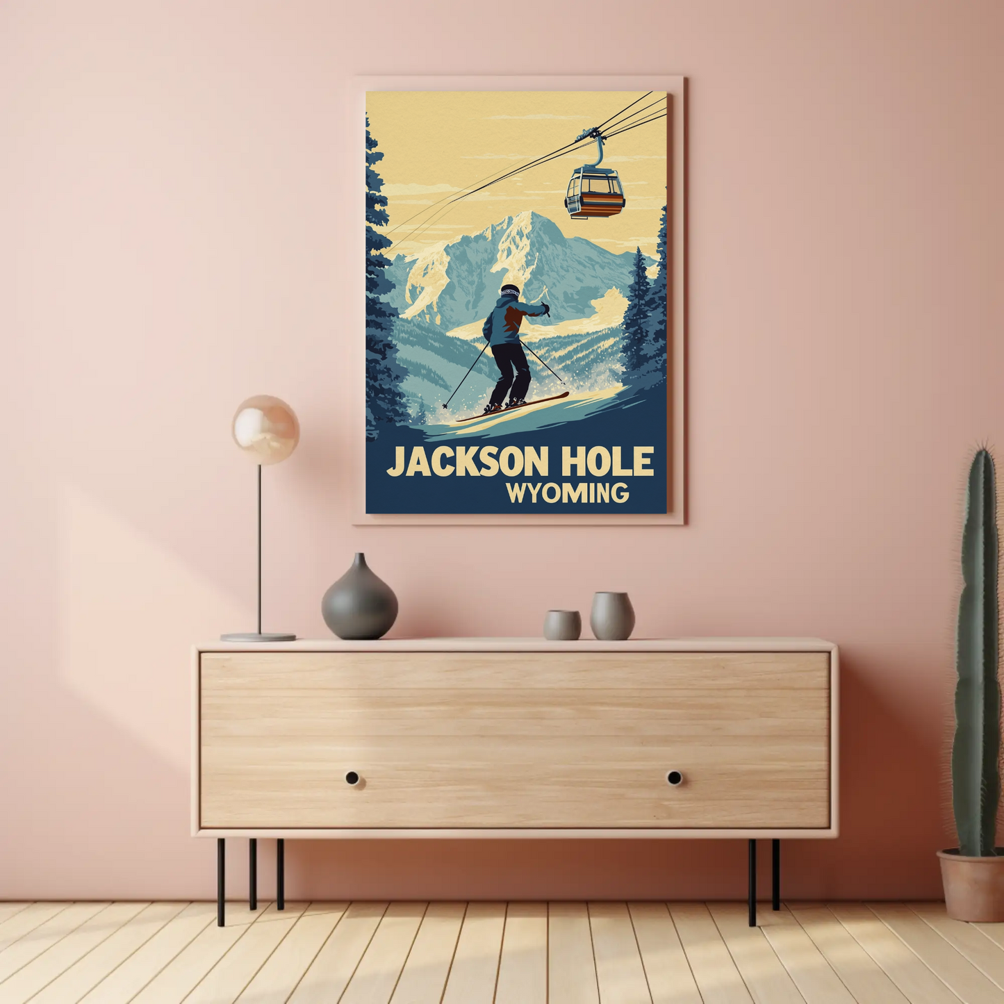 Jackson Hole Wyoming Vintage Poster
