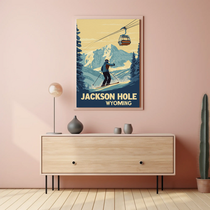 Jackson Hole Wyoming Vintage Poster