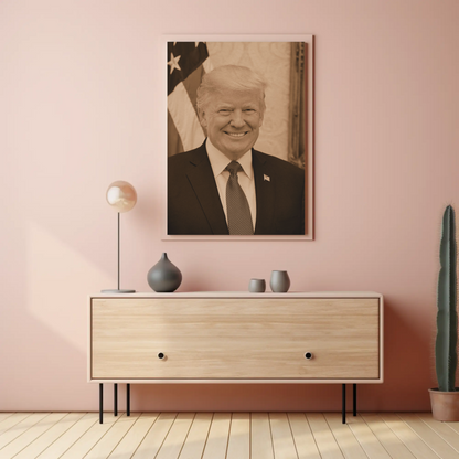 Donald Trump 45th President Sepia Photo