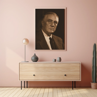 Franklin Roosevelt 32nd President Sepia Photo