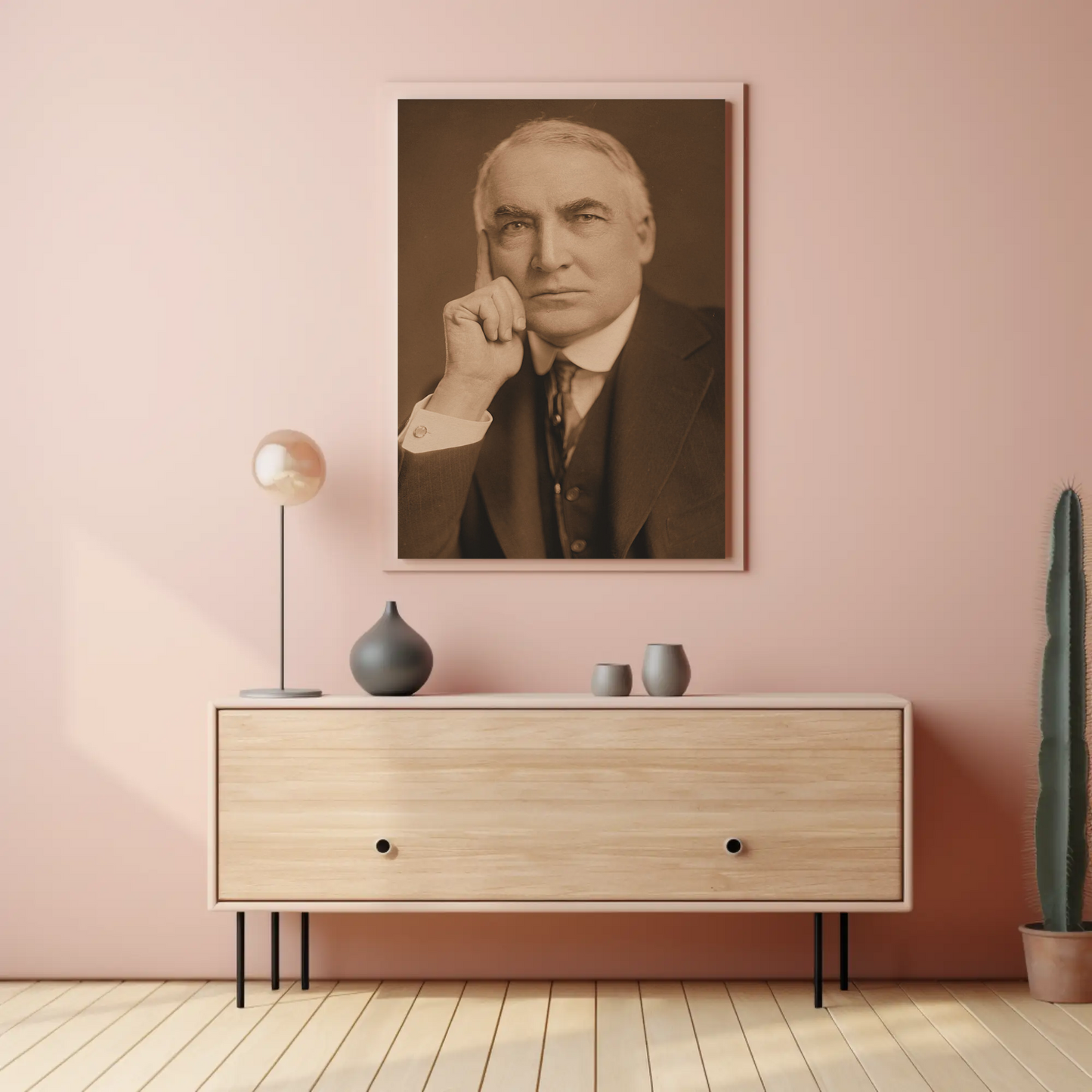 Warren Harding 29th President Sepia Photo