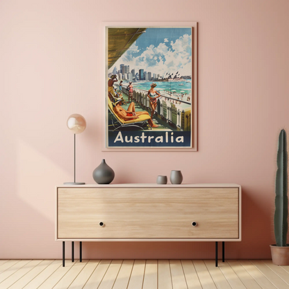 Australia Beach Vintage Poster Retro