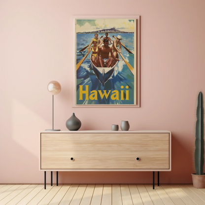 Vintage Poster Hawaii Rowing Team