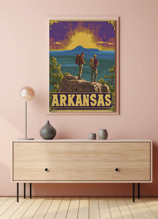 Vintage Poster Arkansas Sunset Hike