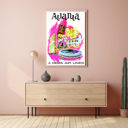 Atlanta Air Lines Travel Poster