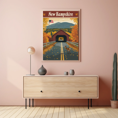 New Hampshire Vintage Poster