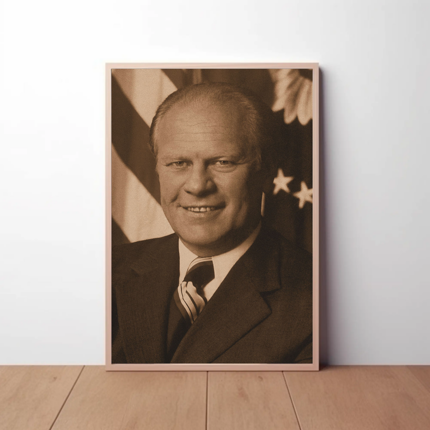 Gerald Ford 38th President Sepia Photo
