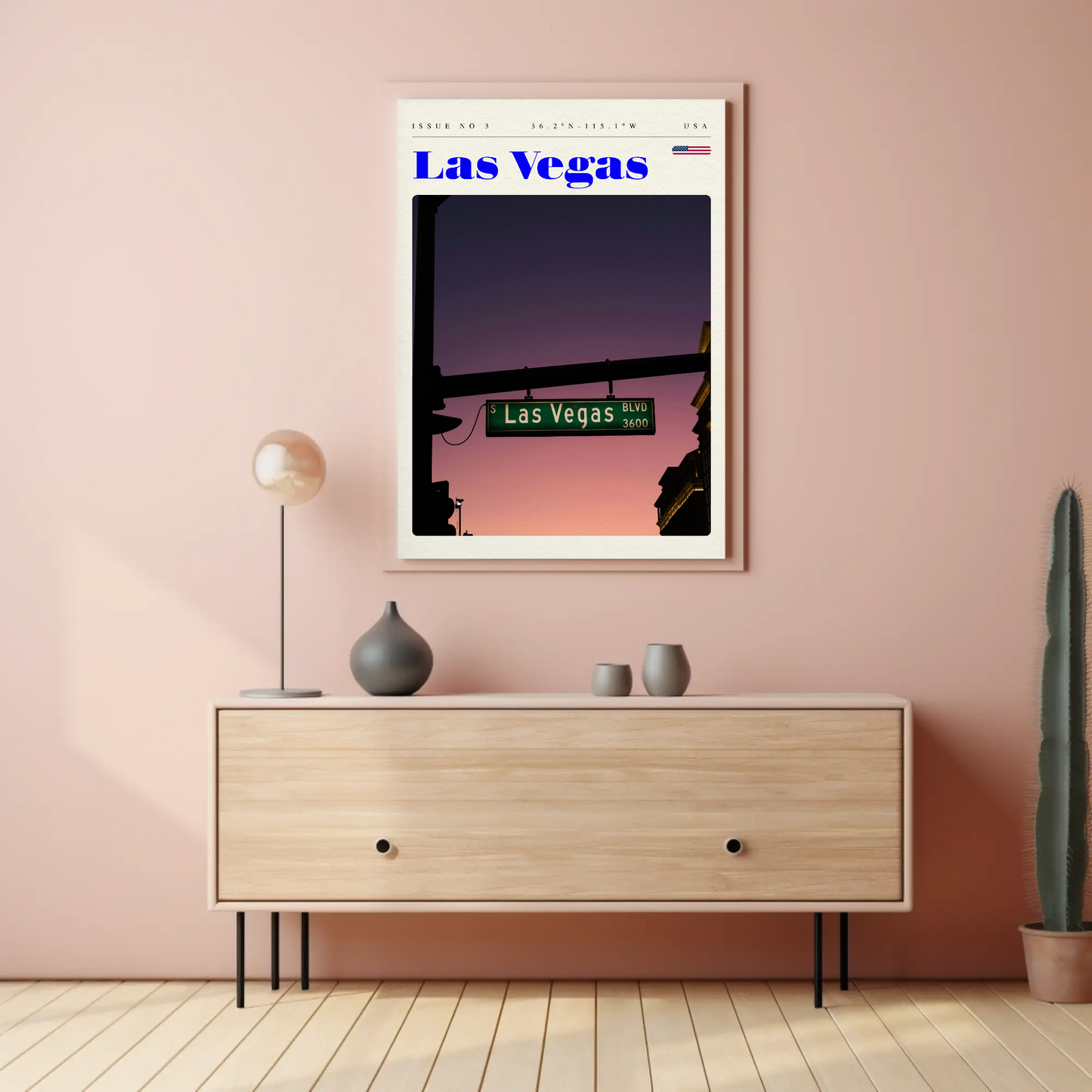Vintage Poster Las Vegas Blvd Sign