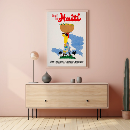 Haiti Fruit Basket Vintage Poster