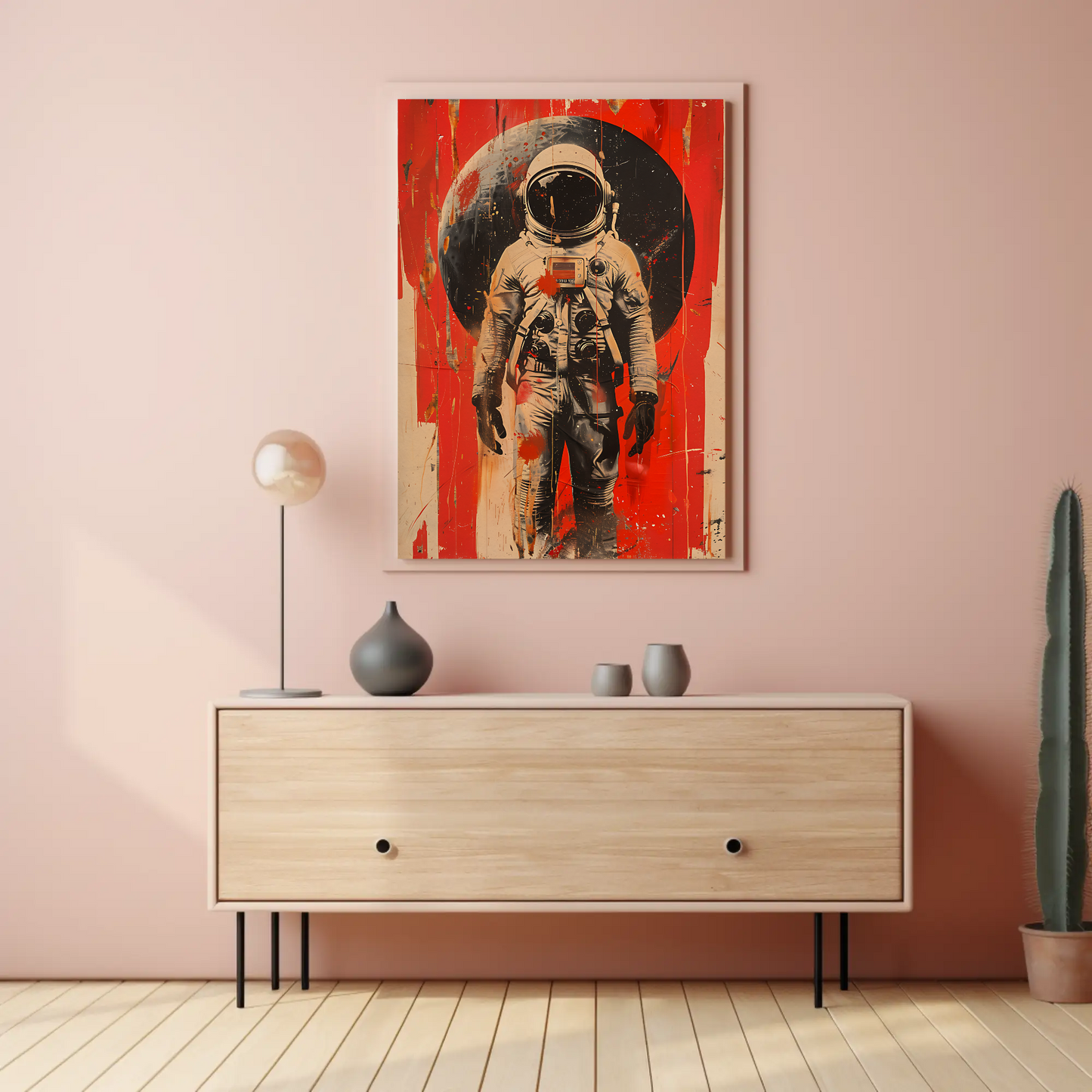 Vintage Travel Poster - Astronaut Space Art
