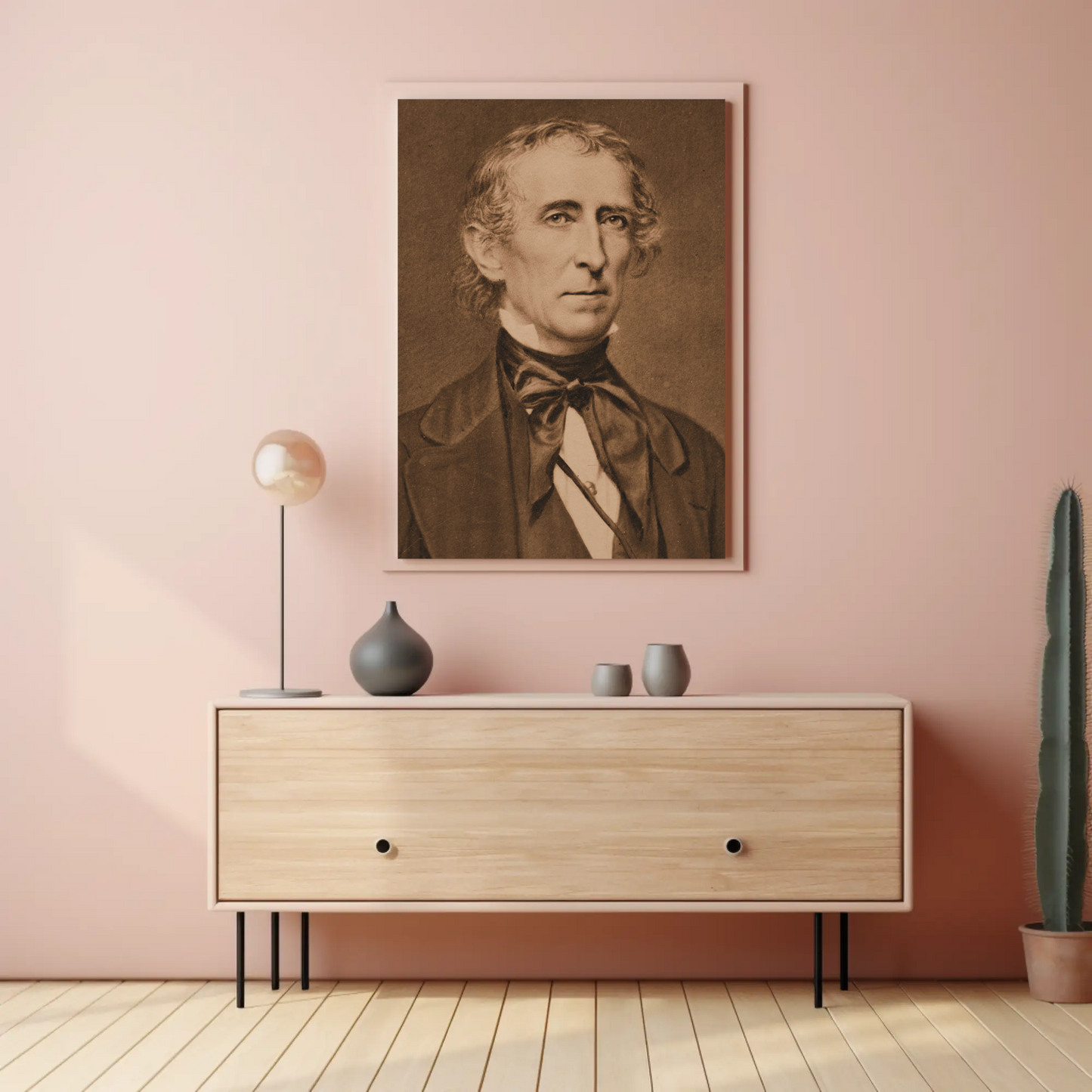 John Tyler 10th President Sepia Photo