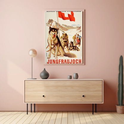 Jungfraujoch Jungfrau Railway Vintage Poster