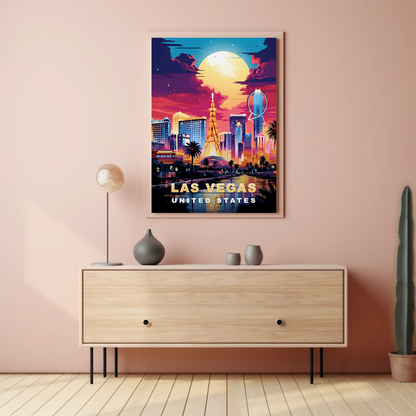 Las Vegas Vintage Travel Poster