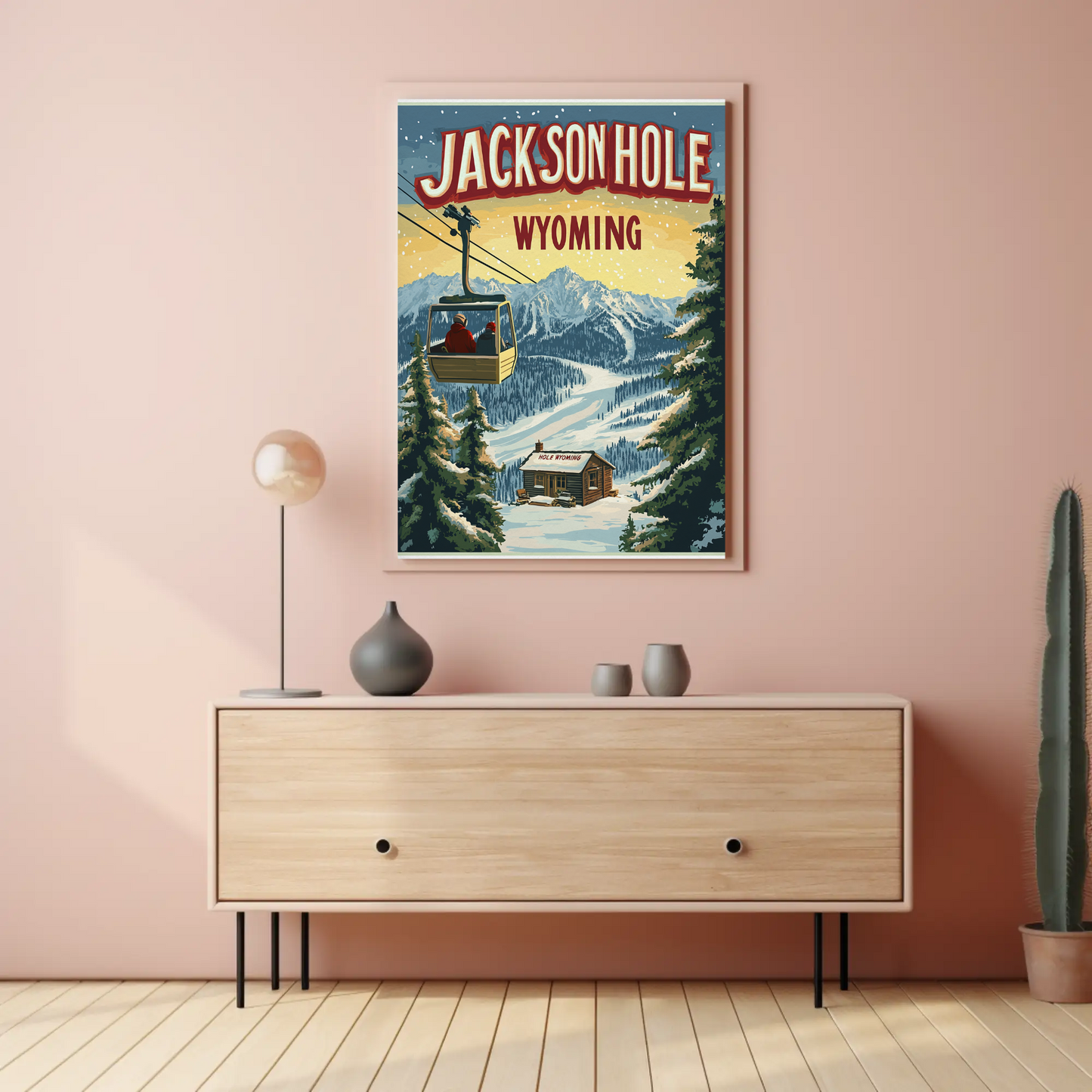 Jackson Hole Wyoming Vintage Poster