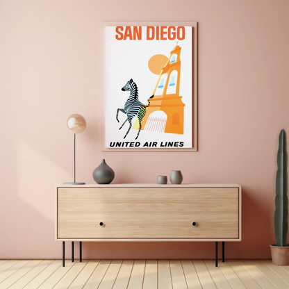 San Diego - United Air Lines Poster