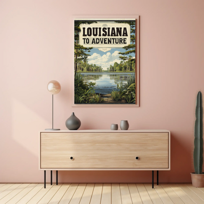 Louisiana Vintage Poster - Bayou Adventure