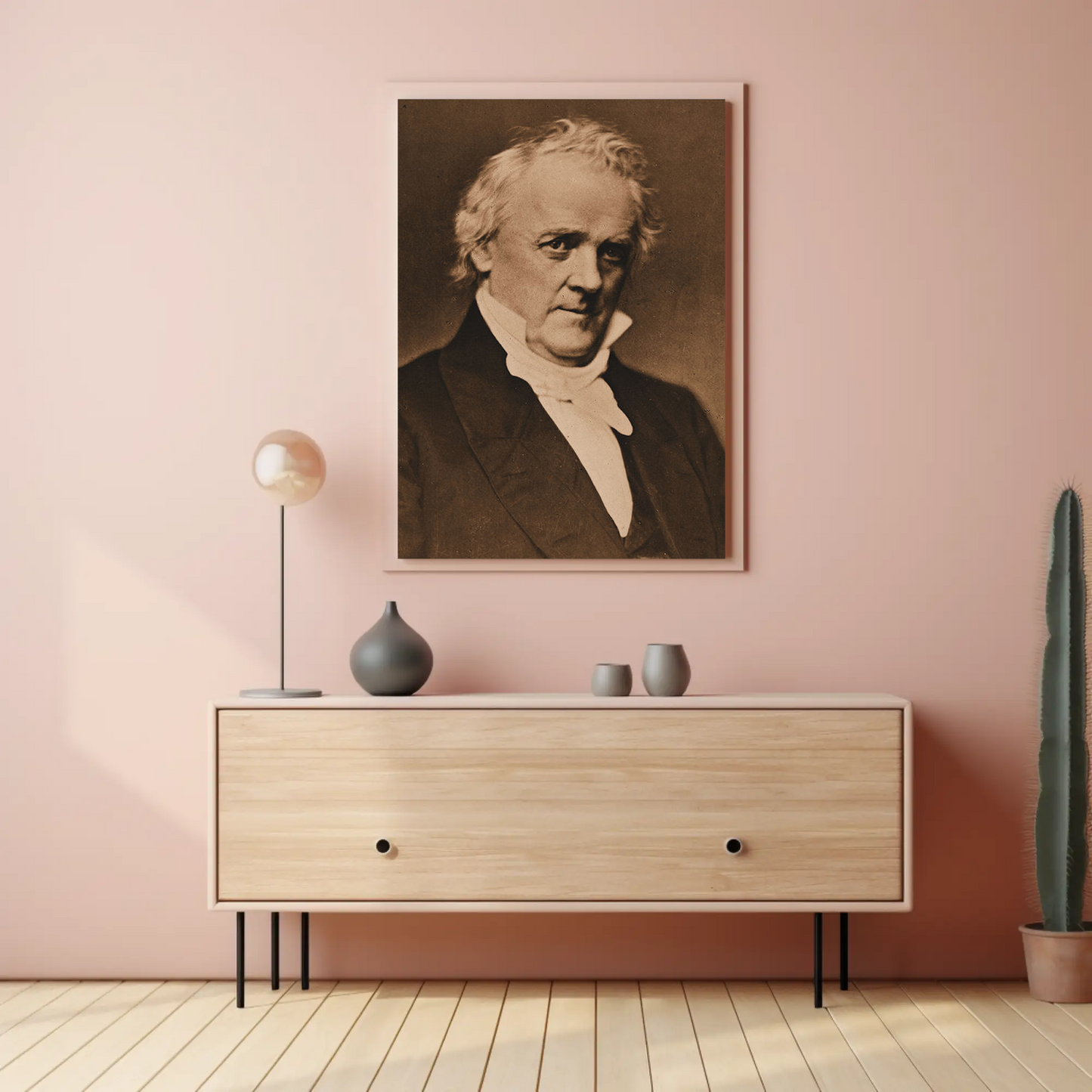 James Buchanan 15th President Sepia Photo