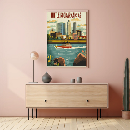Little Rock Arkansas Vintage Poster