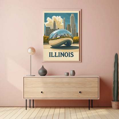 Illinois Vintage Poster