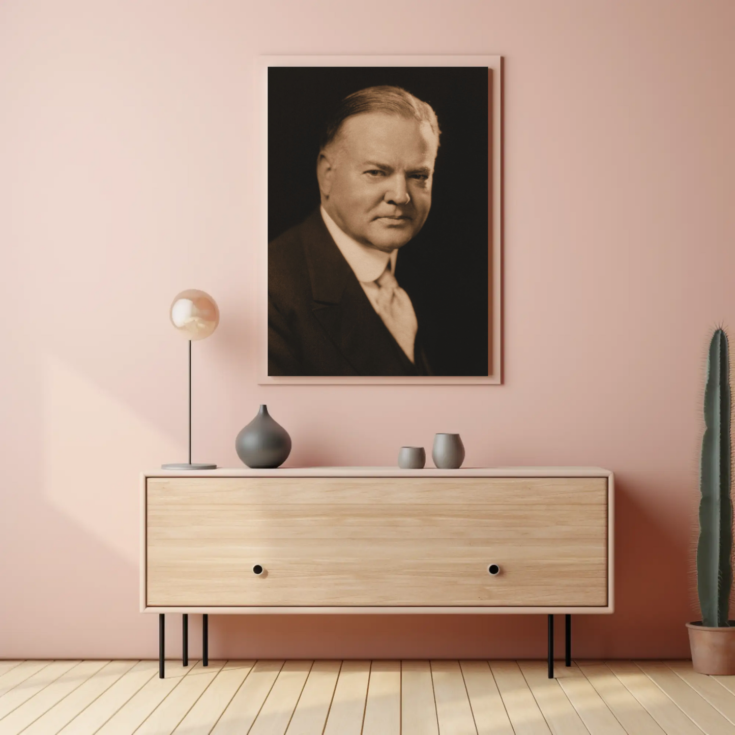 Herbert Hoover 31st President Sepia Photo